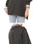 We The Free Asher Thermal Tan Oversized V-neck Long Sleeve Top Size Medium READ Photo 10