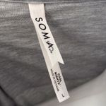 Soma  Cool Nights Long Sleeve Notch Collar Gray Pajama Top Large Photo 3