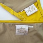 Milly  Bikini Tie Knit Detail Yellow Halter Photo 2