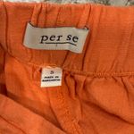 Per Se  Anthropologie coral linen blend crop pants size S Photo 4