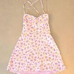 ZARA New  Lilac Disty Floral Open Laced Up Back Photo 4