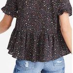 Madewell NWT  Studio Ruffle Hem top Starry night Photo 1