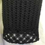Vivienne Tam  Black Knit Crochet Lined Knee Length Skirt S Photo 5