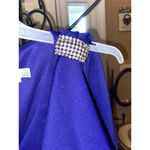 Eliza J Women's Blue Embellished Sheath Dress Size 12 Photo 4