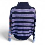 POL  Multicolor Striped Turtleneck Sweater Photo 3