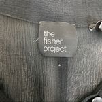 Eileen Fisher  The Fisher Project Black Silk Hi-Lo Blouse Photo 5