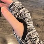 Young USA Black and white long-sleeve activewear top with thumb holes Photo 1