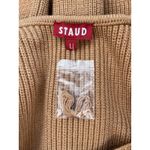 Staud Camden Ribbed Knit Stretch Short Sleeve Sweater Maxi Dress Camel Brown L Size L Photo 9