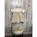 Simplee Tan two piece set of shorts and top Tan Size L Photo 4