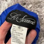 La Femme 28355 Electric Blue Trumpet Prom Dress Gown Size 6 Photo 5