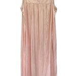 Vanity Fair Vintage Peach Silky Slip Dress Sleeveless Dainty Floral Flowy Medium Photo 0