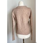 Quince  Baby Alpaca Wool Diamond Stitch Crewneck Sweater Camel Small Photo 3