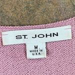 St. John  Light Pink Ribbed Cropped Sleeveless Tank Top Medium Photo 3