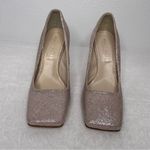 NWOB BEAUTIISOLES Abigail Square Toe Pump Light Pink Metallic Fabric size 8.5 Photo 1