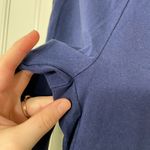 Per Se EUC  Sport women’s navy blue‎ gray stripe stretch cotton leggings large Photo 1