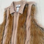 Vintage Randolph Duke Angora Hair/Faux Fur Cashmere Blend Knit Vest Womens Small Brown Photo 2