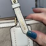 Coach  Poppy Signature Mini Oxford Beige White Jacquard Leather Photo 1