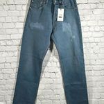 RE/DONE Levi’s Women's The 90’s Jean Relaxed High Rise Tinted Steel Blue Size 25 Photo 0