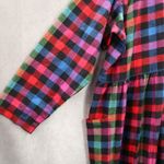 Plaid Buffalo Maxi Flannel Granny Cottage Pearl Snap Electric VTG Y2K Dress 1X Red Photo 9