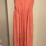 Amanda Uprichard Halter Neck Rio Maxi Dress in Peach Silk Size Large Photo 6