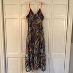 Entro NWT floral tropical print smocked back tank midi dress M Photo 5