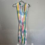 Mille Marilyn Belted Sleeveless Cotton Midi Dress in Pastel NEW Small Blue Photo 1