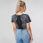 Affliction  Isadora Diamonds Bodysuit Women’s Black Size Small Photo 1