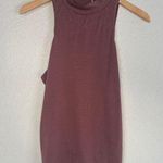 prAna Brown Dark Mauve High Neck Twist Back Top Medium Athleisure Tank Yoga Photo 0