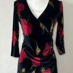 Moda International Velvet Rose Dress Black Photo 6