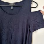 Jones New York  Cold Shoulder Dark Navy Blue Shirt - Size: Small Photo 3