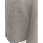 Vince  Textured Crew Neck Jacket Black Collarless L New Photo 3