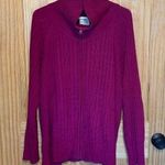 st. john's bay St John’s Bay Womens Sweater Size 2XL Hot Pink Knit Full Zip Collared Photo 0
