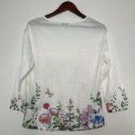 Miss Look  white floral v neck top Photo 5