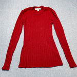 Amour Vert  Ribbed Long Sleeve Size XXS in Red Photo 0