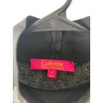 Catherine Malandrino Size Small Black Gray Leopard Print Midi Dress Photo 8