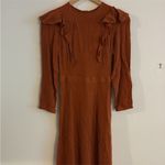 Christy Dawn New The Mabel Dress in Crinkle Rust XS Long Sleeved Maxi NWT Photo 1