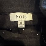 Fate Black Pearl Embellished Mock Neck Sweater Size Small/Medium Classic Pearl Photo 1