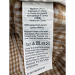 Madewell  Gingham Linen Blend Blazer Jacket Tan White XXS Photo 3