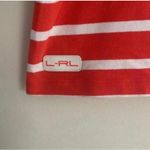 Ralph Lauren Lauren Active  Orange White Striped Crew Neck Short Sleeve Shirt Photo 4