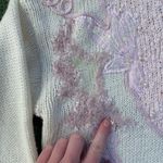 Jaclyn Smith Vintage Pastel Coquette Fairycore whimsical Sweater with pink sequin accents Photo 2