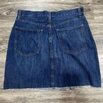 Gap denim skirt button fly raw hem jeans skirt Photo 1