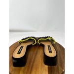 ZARA  Sandals Womens Black Hand Beaded Fringed Mule Slide Sandals Size‎ 41 Photo 3