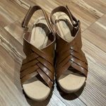 Clarks Wedge Brown Sandals New Without Tags Size 9 1/2 Photo 0