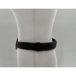 Chico's  Belt Adjustable Brown Leather Hook Silver Gold Tone Big Buckle Statement Photo 1