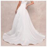 Lulus NWOT Flawless Radiance White Satin Floral Embroidered Maxi Dress Photo 12