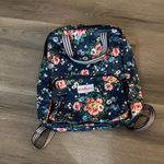 NWOT Cath Kidston Matt Oilcloth Multi Pocket Backpack in navy rose Photo 0