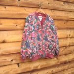 Vintage 80’s Casual Corner silk Puffer Jacket Red Size L Photo 1