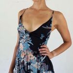 Free People Intimately Through The Vine Maxi Long Dark Floral Smocked Dress XS Photo 3