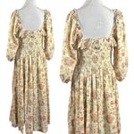 Free People  Ethereal Oasis Printed Midi Dress Ivory Bohemian Cottage Size XS Photo 10