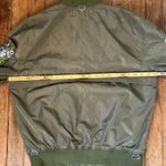 Lifted Anchors Green Floral embroidered insulated warm Bomber Jacket coat large Photo 4